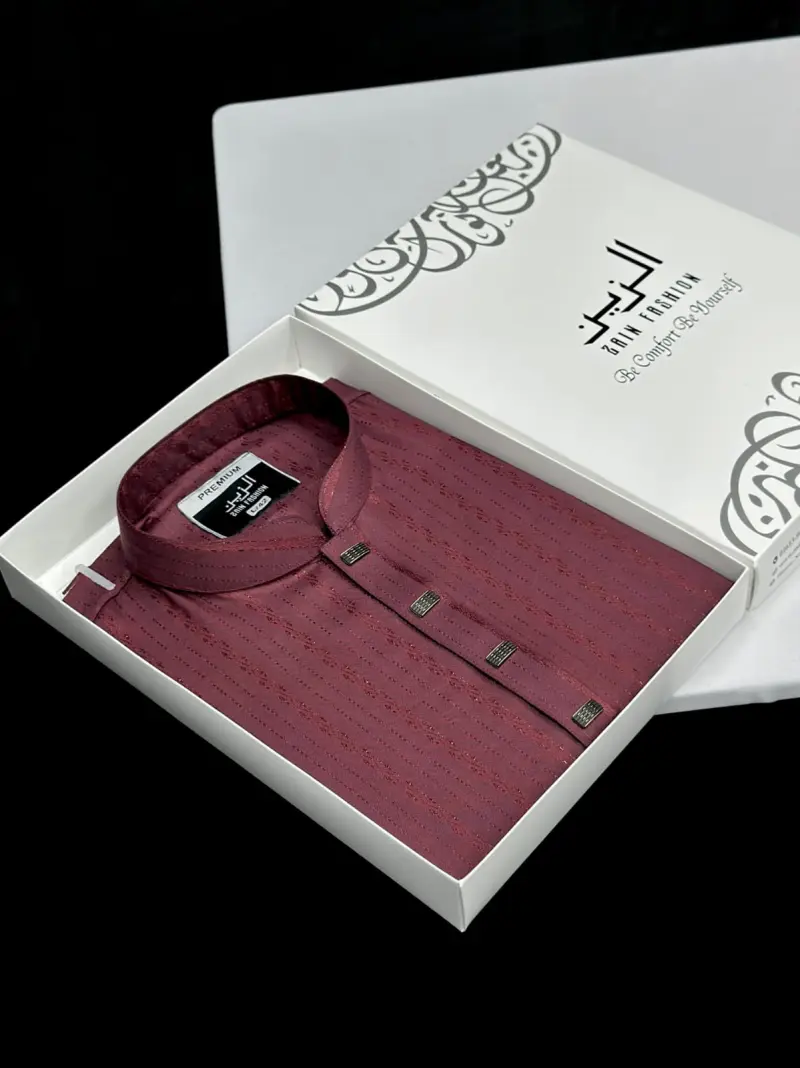 Pakistani Lace Stepe Cotton (MEROON COLOUR)
