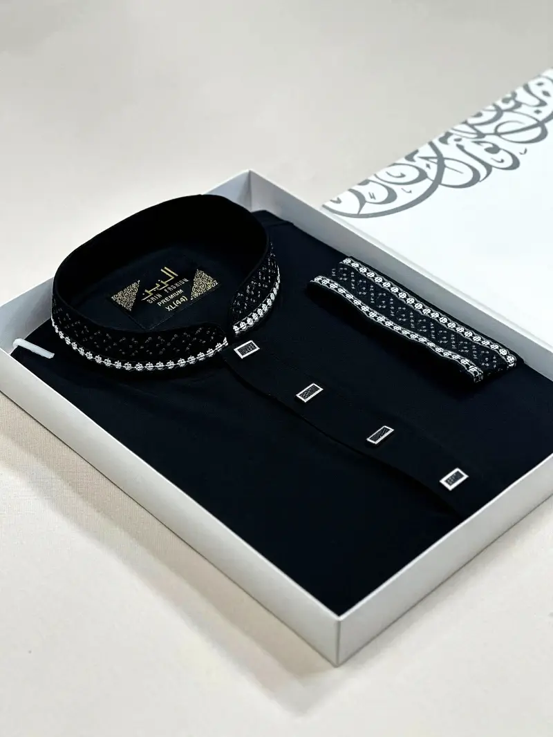 China Stitch Embroidery (BLACK COLOUR)