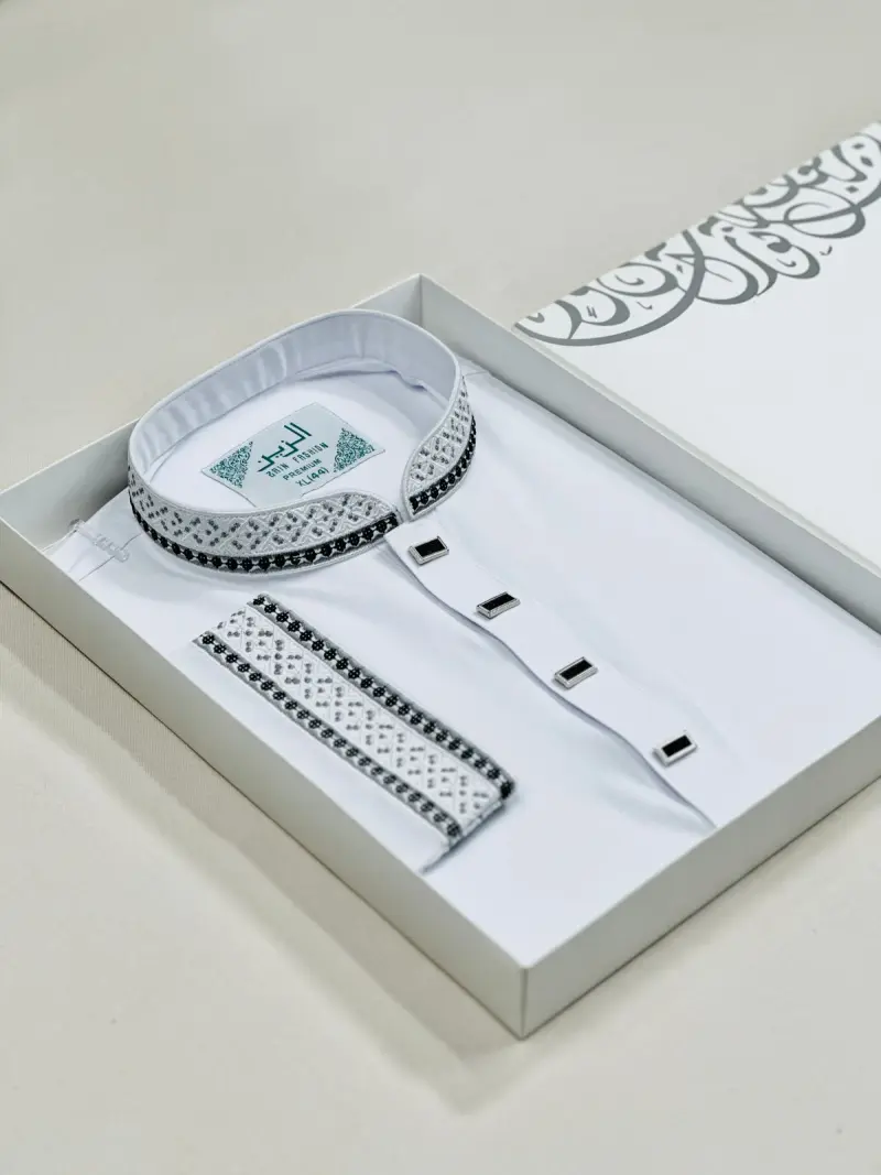 China Stitch Embroidery (WHITE COLOUR)