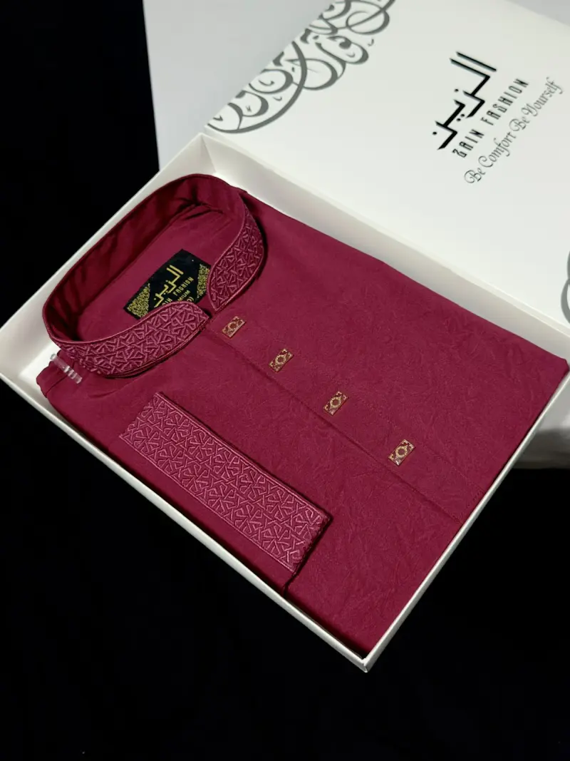 China Vangchur Fabrics (MEROON COLOUR)